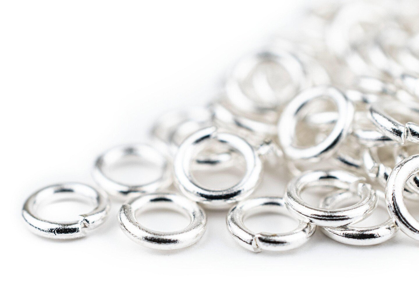 TheBeadChest Silver 6mm Round Open Jump Rings, Pack of 100