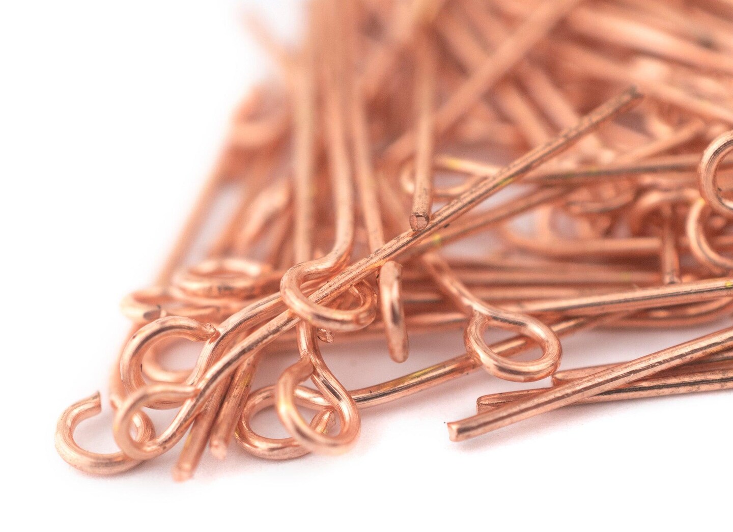 TheBeadChest Copper 21 Gauge 1 Inch Eye Pins (Approx 100 pieces)