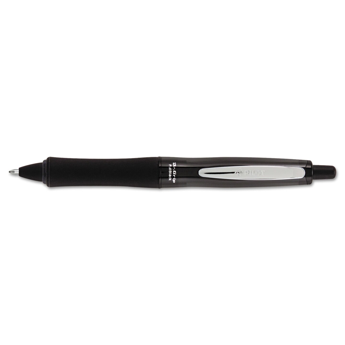 Pilot Dr. Grip FullBlack Retractable Ballpoint Pen, 1mm, Black Ink/Barrel