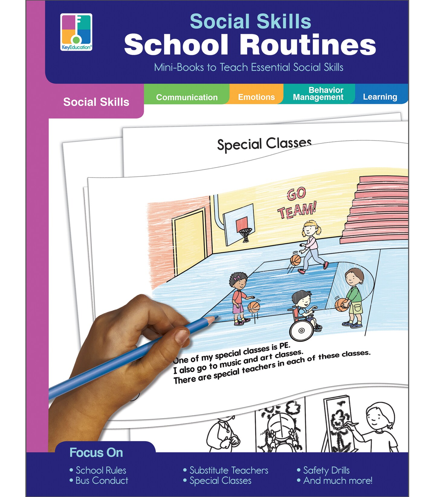 Key Education School Routines Social Skills Activities for Kids, Mini Reproducible Books Covering Safety Drills, School Rules, and More Social Emotional Learning Activities