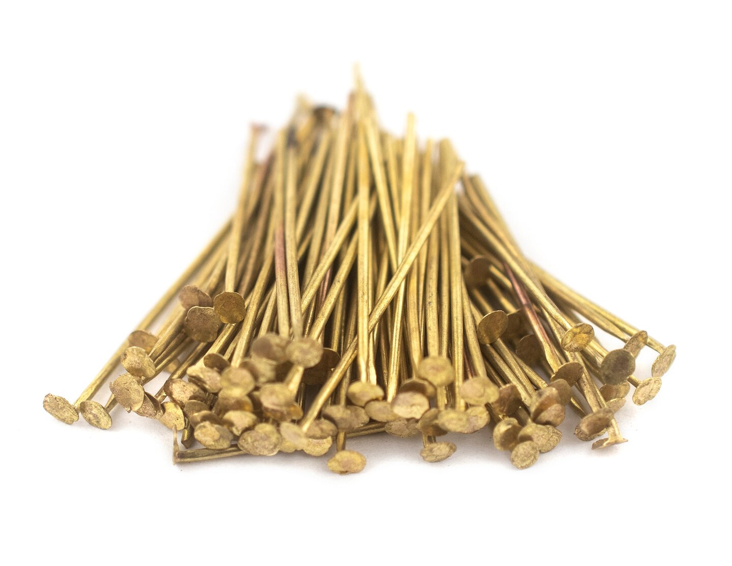 TheBeadChest Brass 21 Gauge 1 Inch Head Pins (Approx 100 pieces)