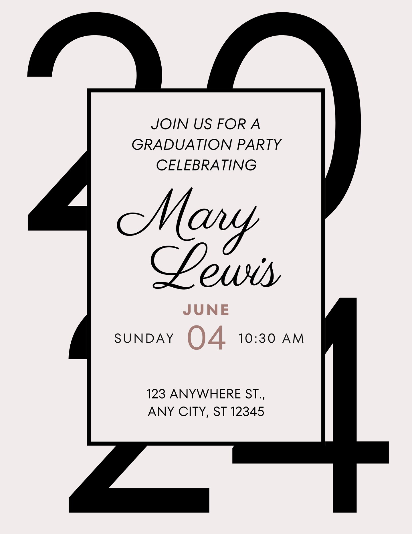 Personalized Graduation Invitation, Printable, Digital Download product 3