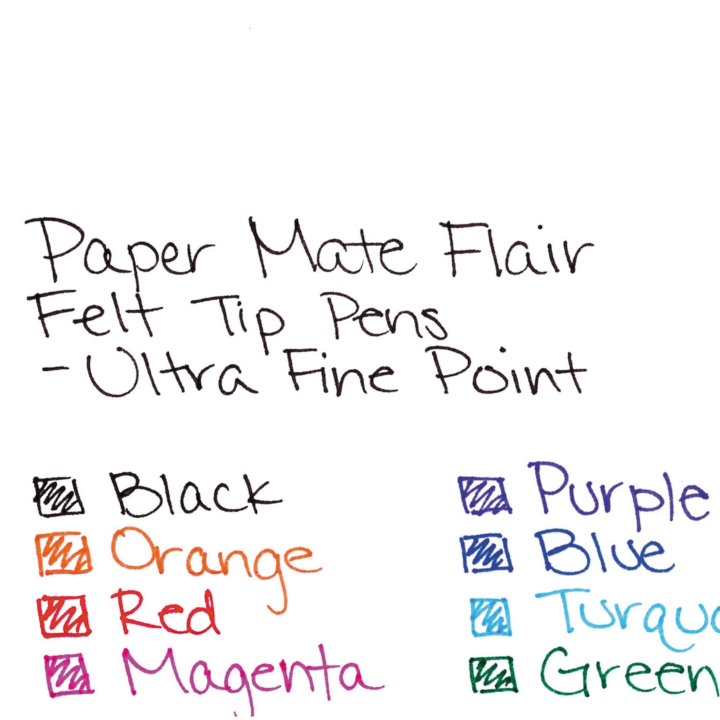 Papermate Flair Felt Tip Stick Porous Point Marker Pen, 0.4mm, Assorted Ink/Barrel, 8/Set