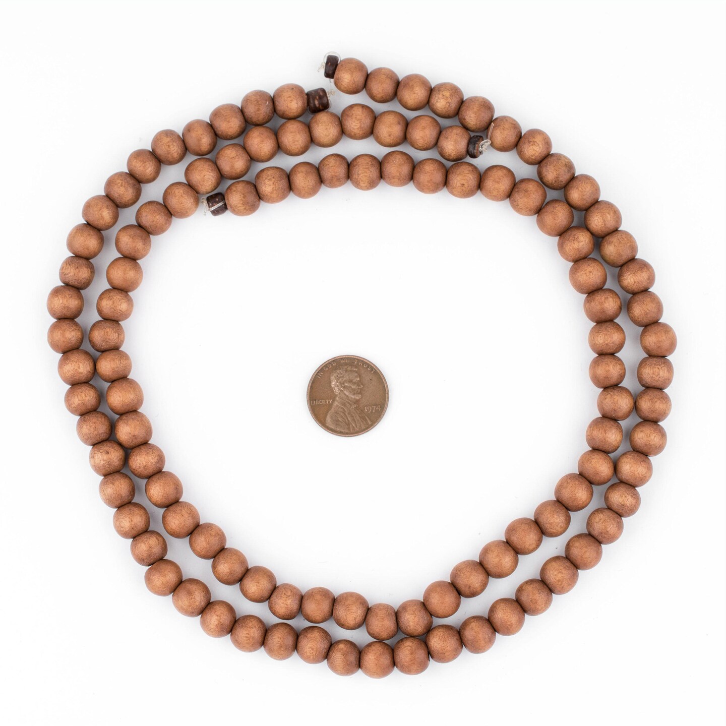 TheBeadChest 8mm Natural Round Wood Beads, Wooden Beads Loose Wood Spacer Beads for DIY Jewelry Making, 4 Sizes (8mm, 10mm, 12mm, 20mm) - Brown - Light