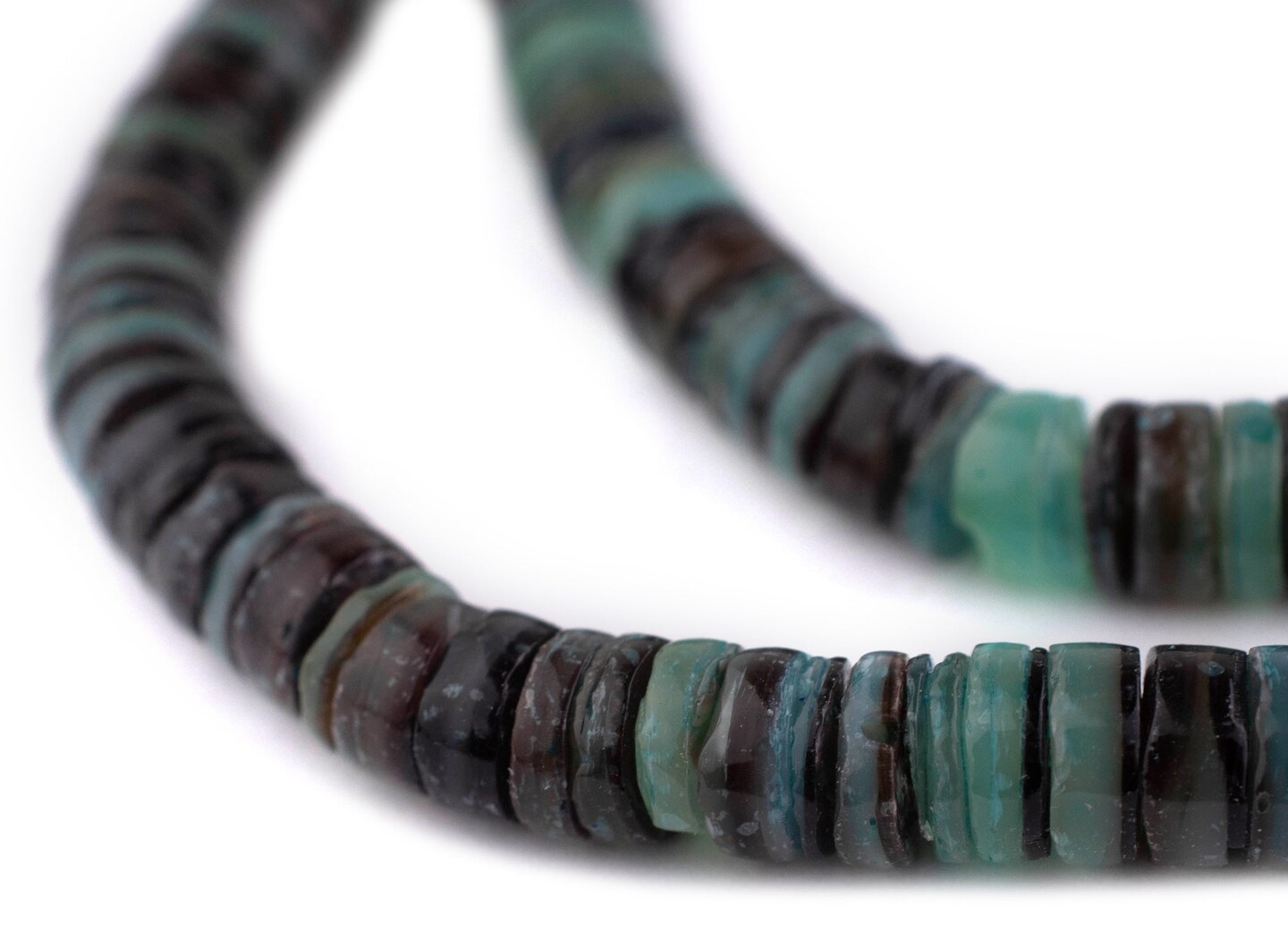 TheBeadChest Mint Green Natural Shell Heishi Beads (8mm)