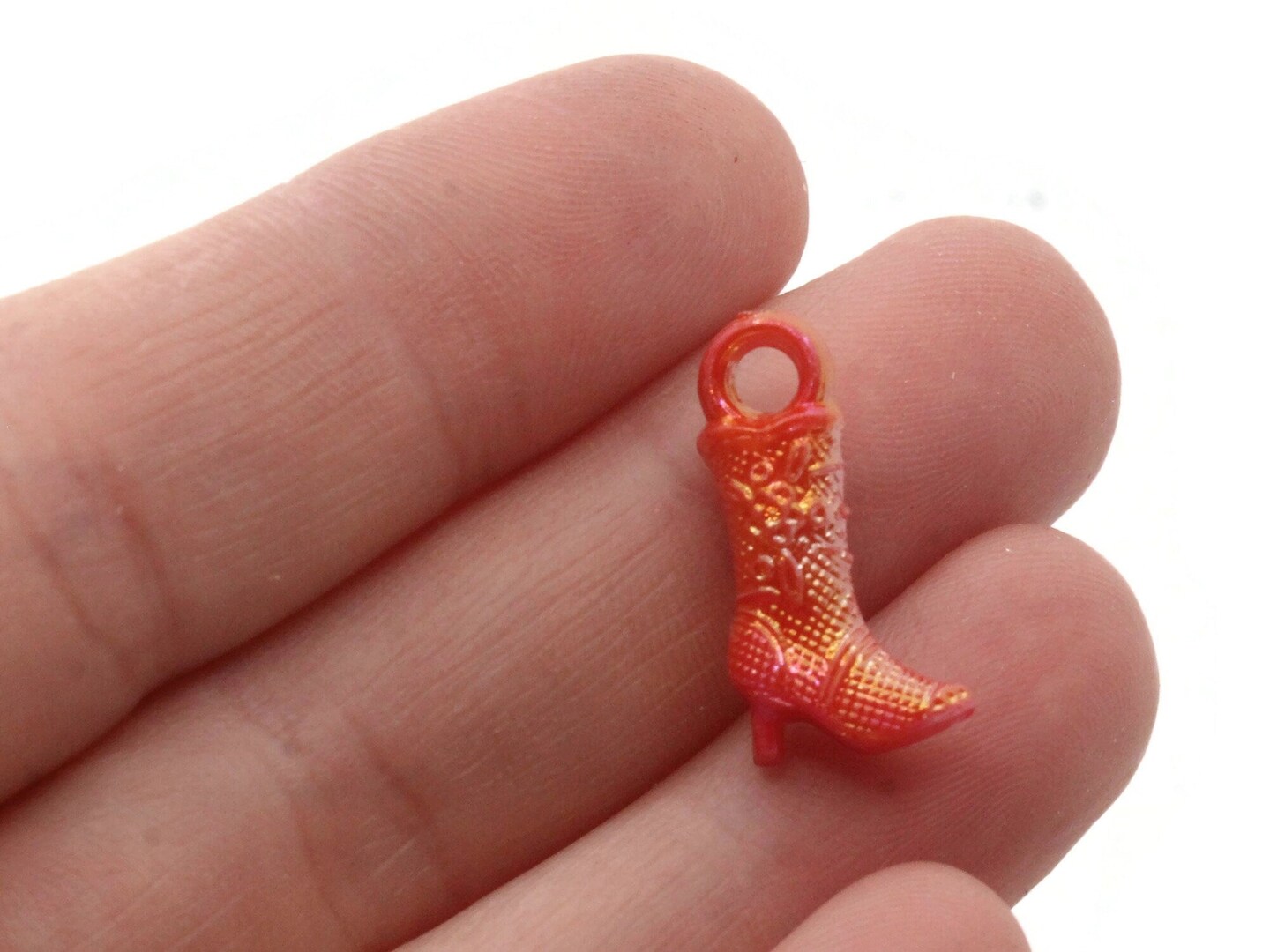 50 20mm High Heel Boot Mixed Color Plastic Shoe Charms