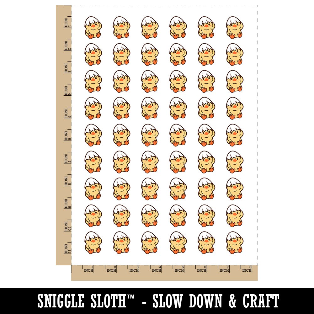 Sweet Chicken Hatchling with Egg Shell Temporary Tattoo Water Resistant Fake Body Art Set Collection (1 Sheet)