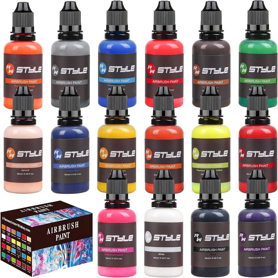 16/24/48 Colors Airbrush Paint DIY Acrylic Paint Set for Model Painting Artists