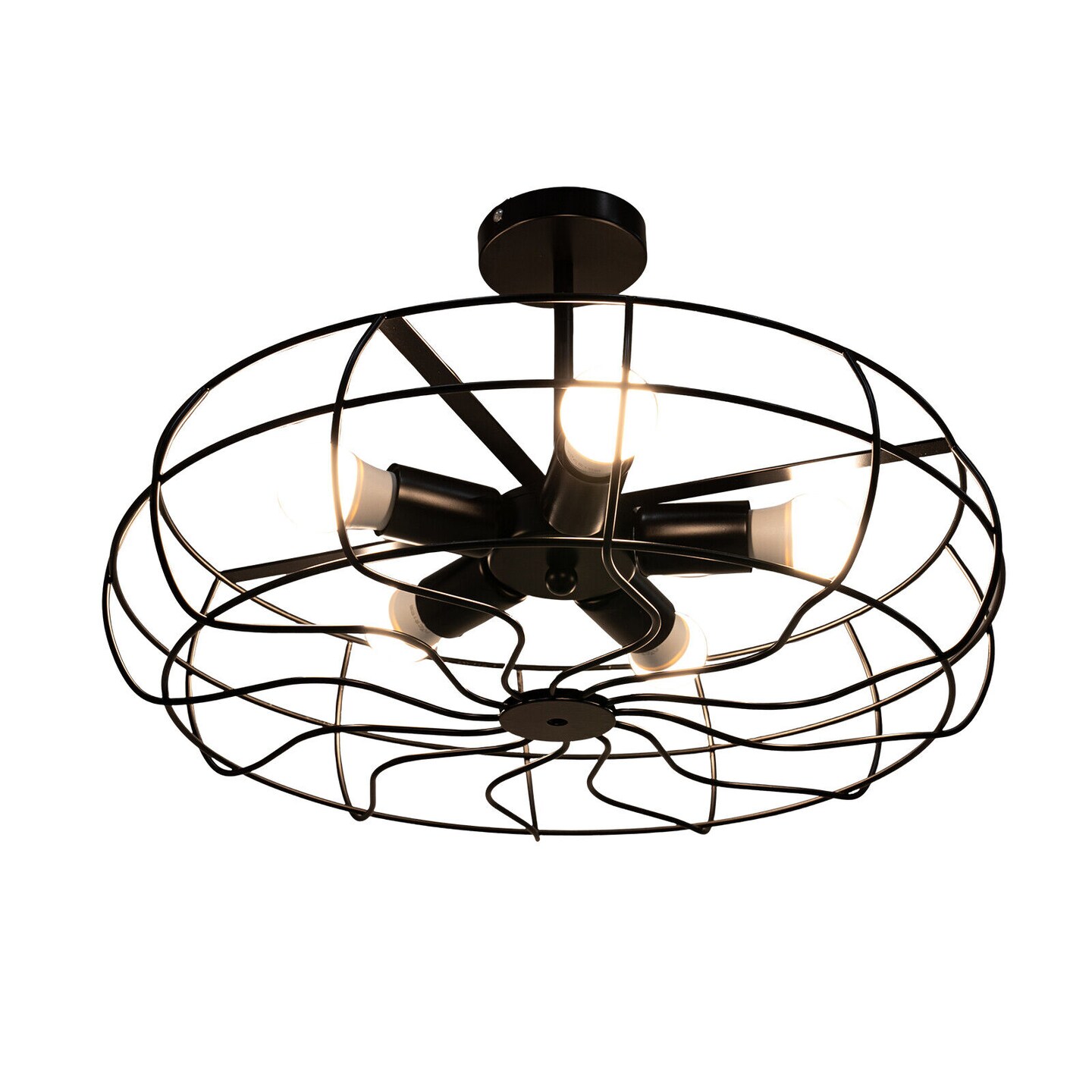 Kitcheniva Industrial Metal Cage Pendant Lamp Chandelier
