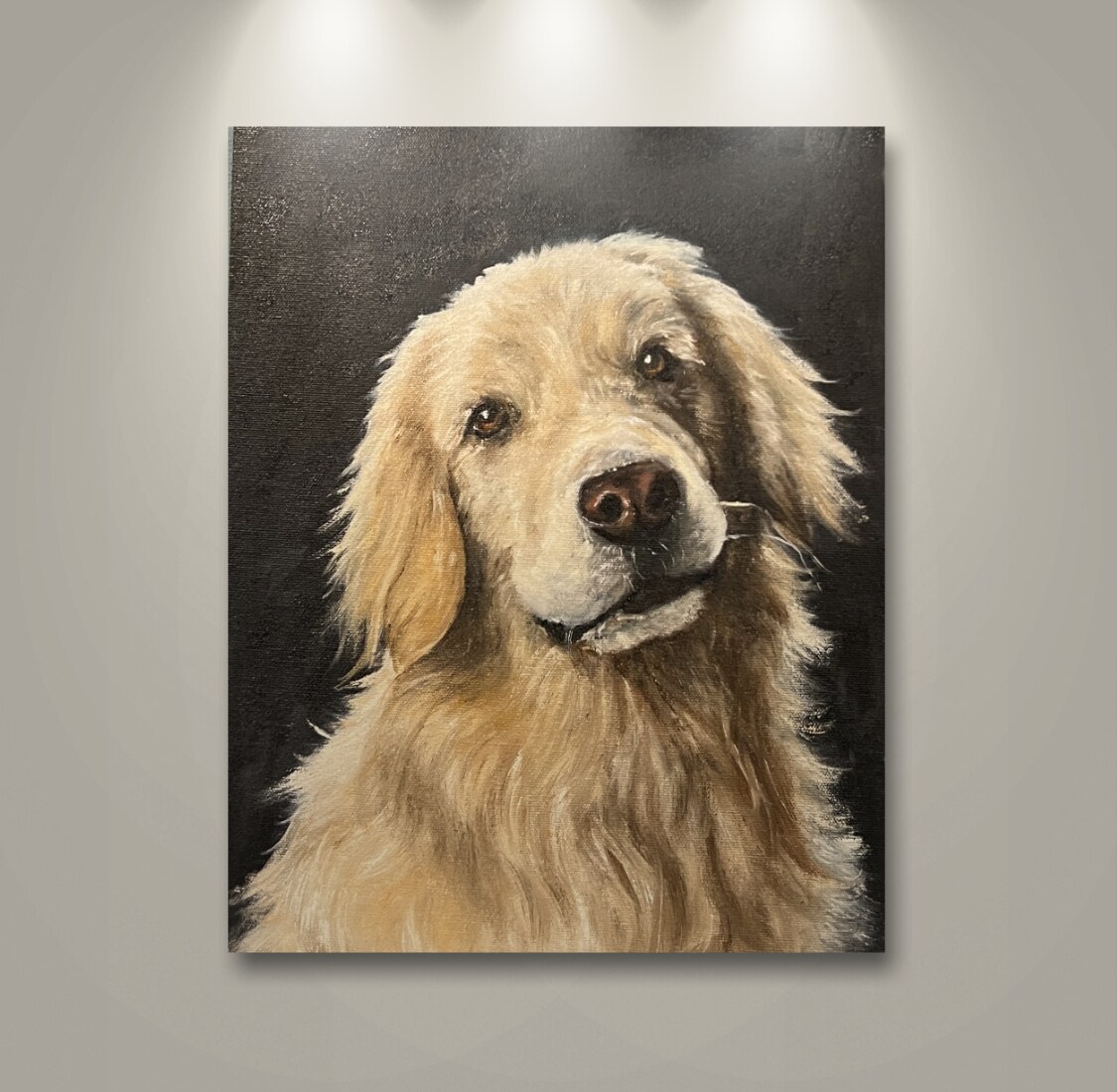product name is Custom Portrait of Pet from photo, Oil painting of dog, Painting of Animals, Drawn and painted by hand