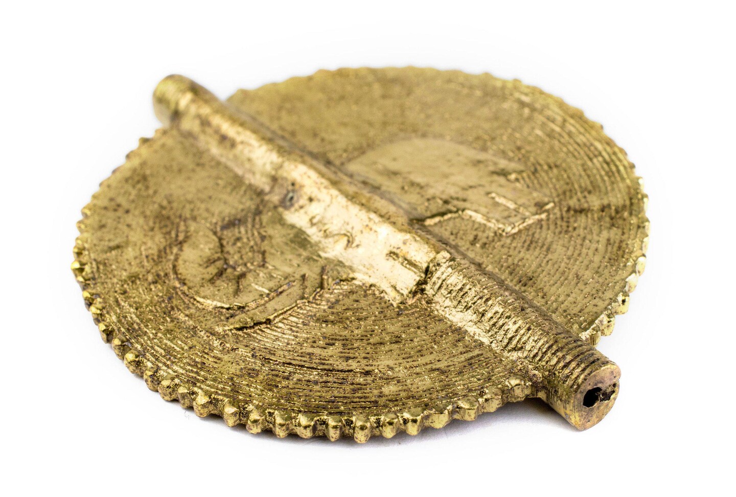 TheBeadChest Elephant Brass Sun Baule Bead Pendant (75x65mm