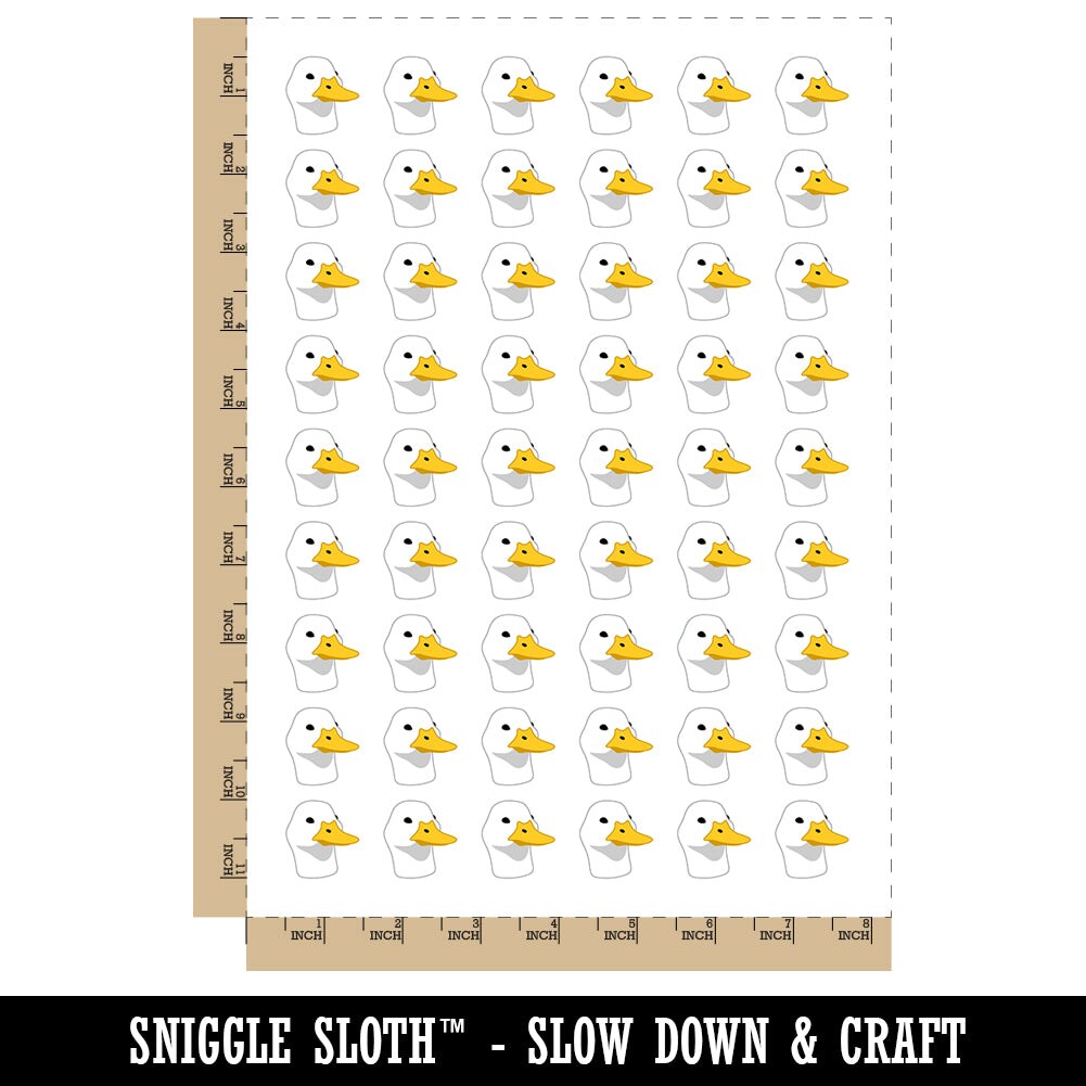 Pocket Duck Head Bird Temporary Tattoo Water Resistant Fake Body Art Set Collection (1 Sheet)