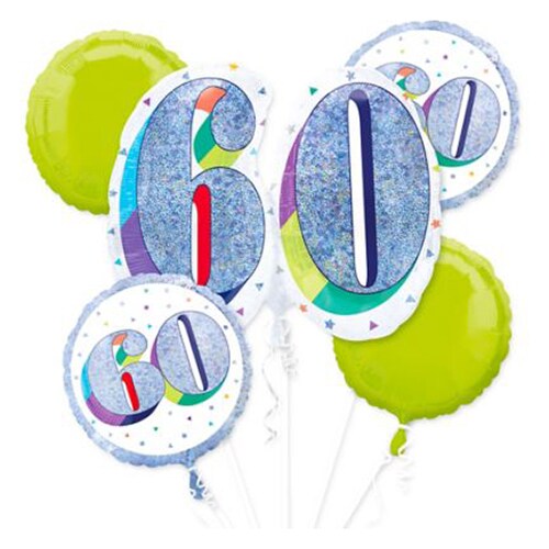 Prismatic Here's to Your 60th Birthday Balloon Bouquet