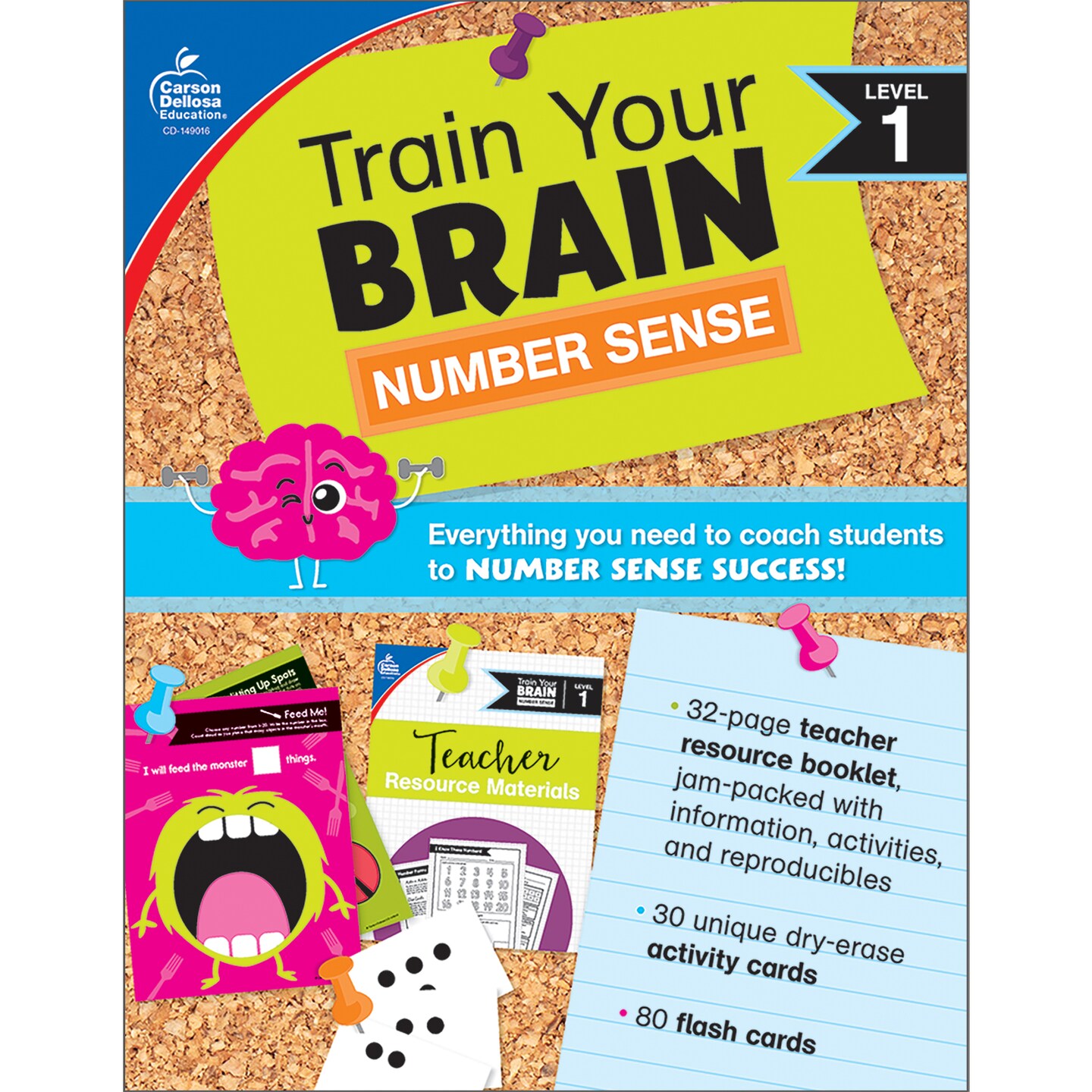 Carson Dellosa Train Your Brain: Number Sense Level 1 Classroom Kit