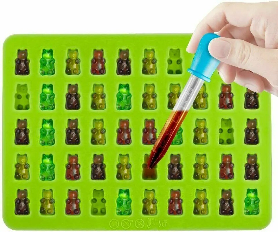 Silicone Gummy Bear Mold Chocolate Candy Making Supplies Molds Ice Maker 3 Pack