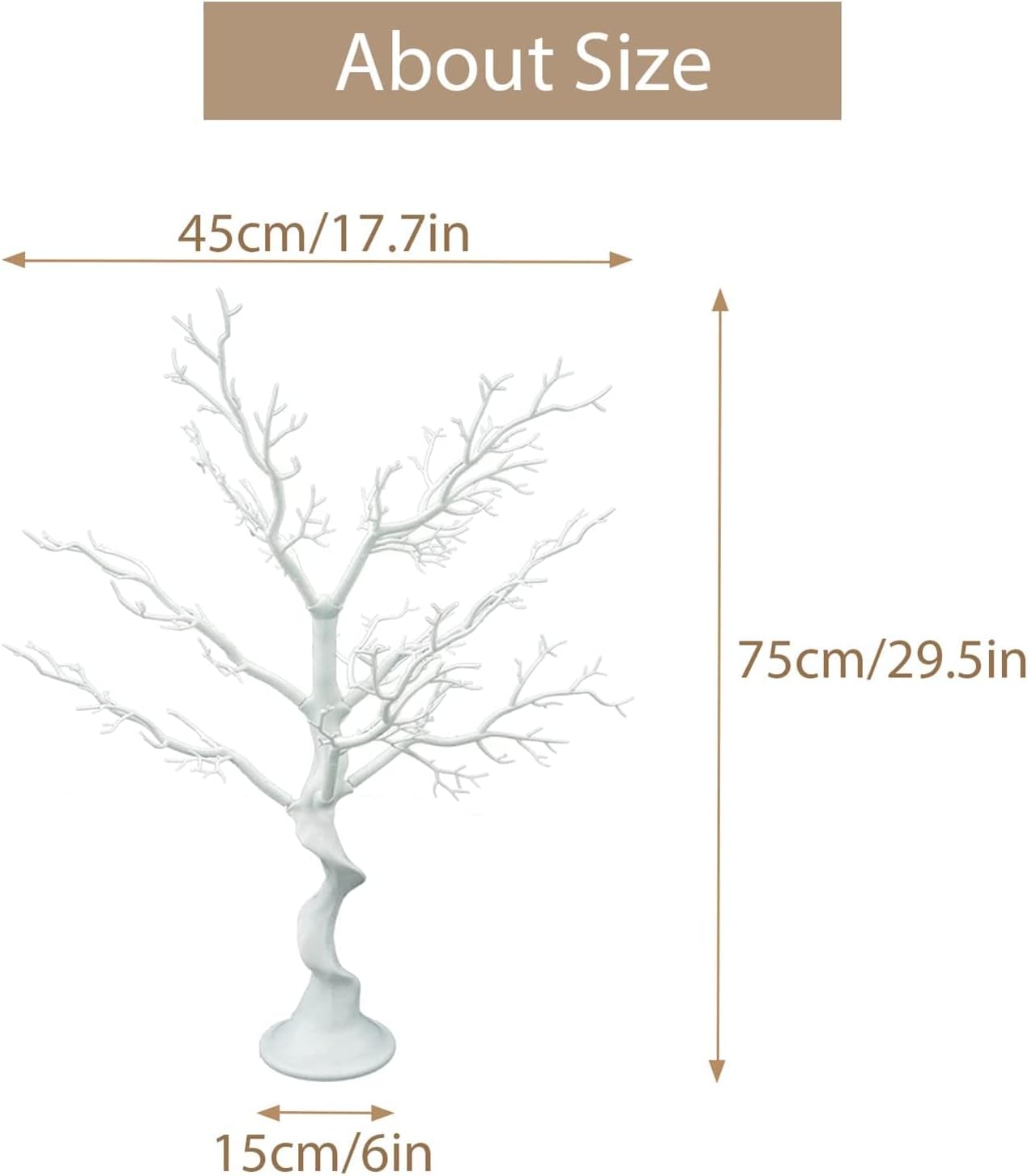 White Manzanita Tree 30 ” Tall Artificial Tree Branches Ornament Display Tree for for Wedding Banquet Party Event Tabletop Centerpiece Decoration