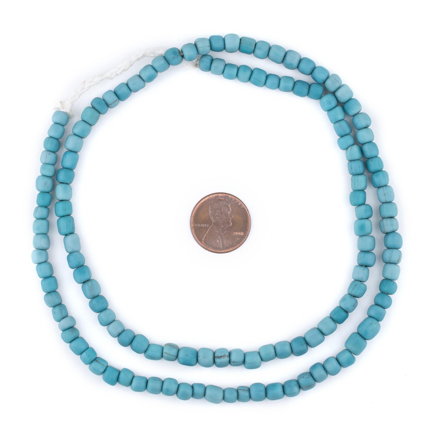 TheBeadChest Indonesian Glass Beads, Small Java Bali 4mm Spacers Jewelry Making Supplies for Necklaces, Bracelets, DIY Crafts (Turquoise)
