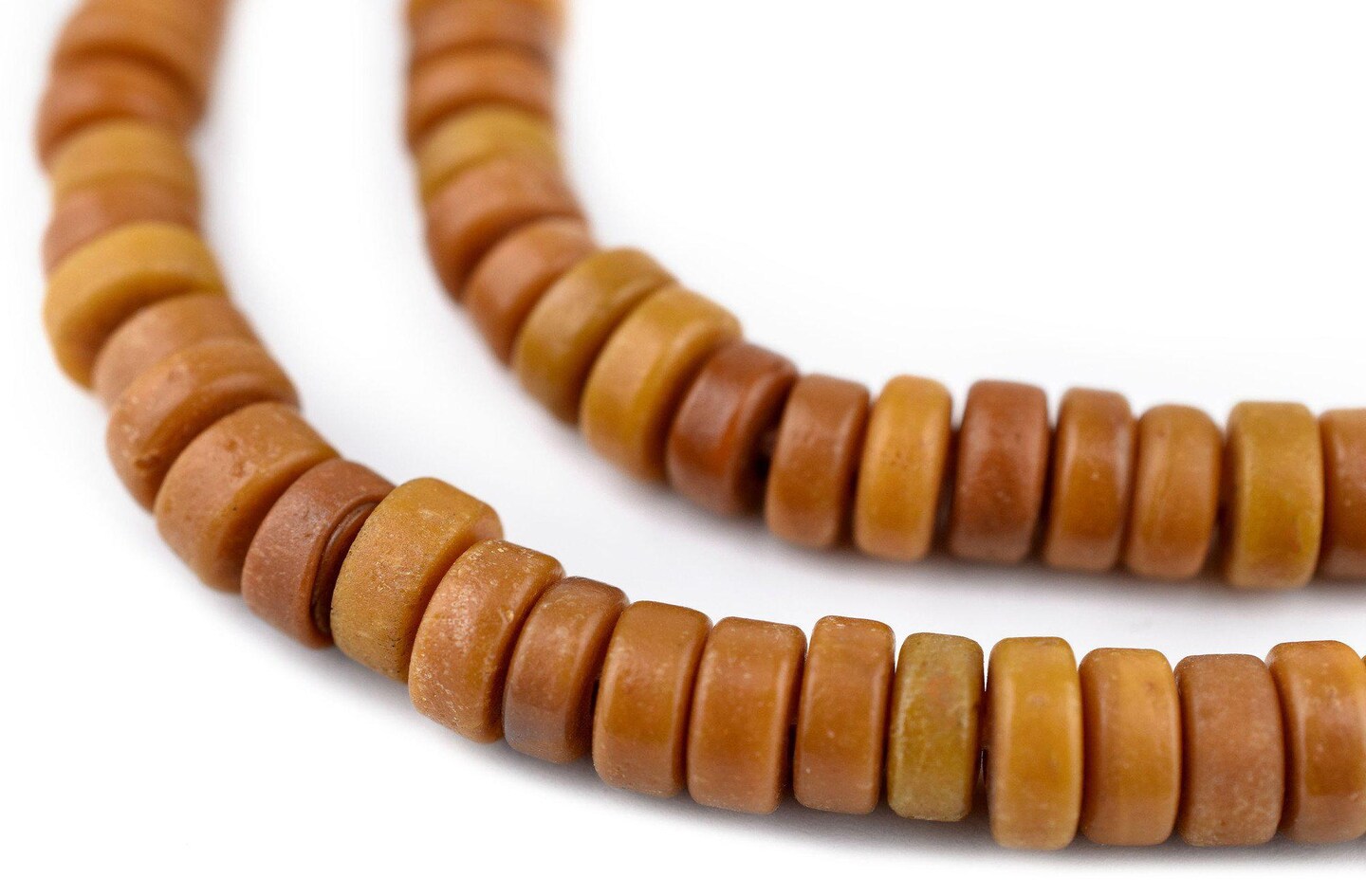 TheBeadChest Honey Brown Java Glass Button Beads (8mm)
