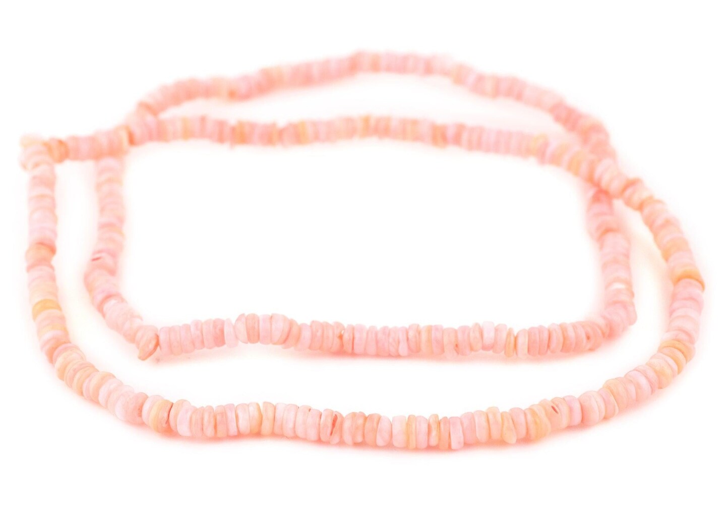 TheBeadChest Rose Pink Nugget Shell Heishi Beads 6mm 16 Inch Strand