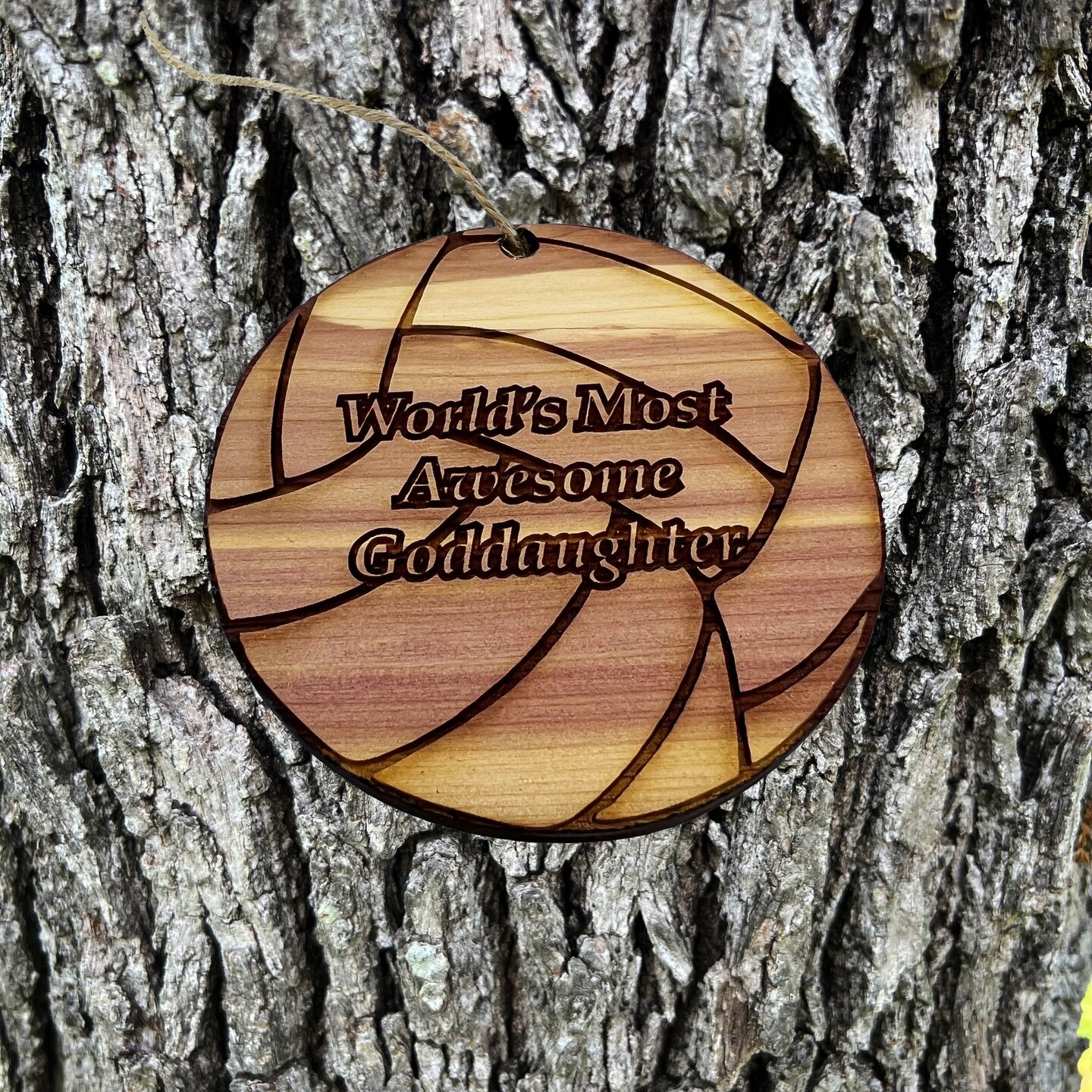 Volleyball Worlds most awesome Goddaughter - Cedar Ornament Volleyball Worlds most awesome Goddaughter - Cedar Ornament