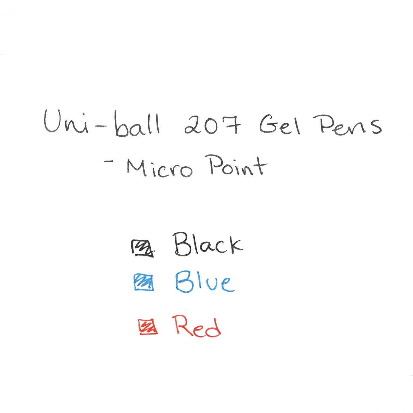 Uni-Ball Signo 207 Retractable Gel Pen, Micro 0.5mm, Black Ink, Smoke/Black Barrel, Dozen