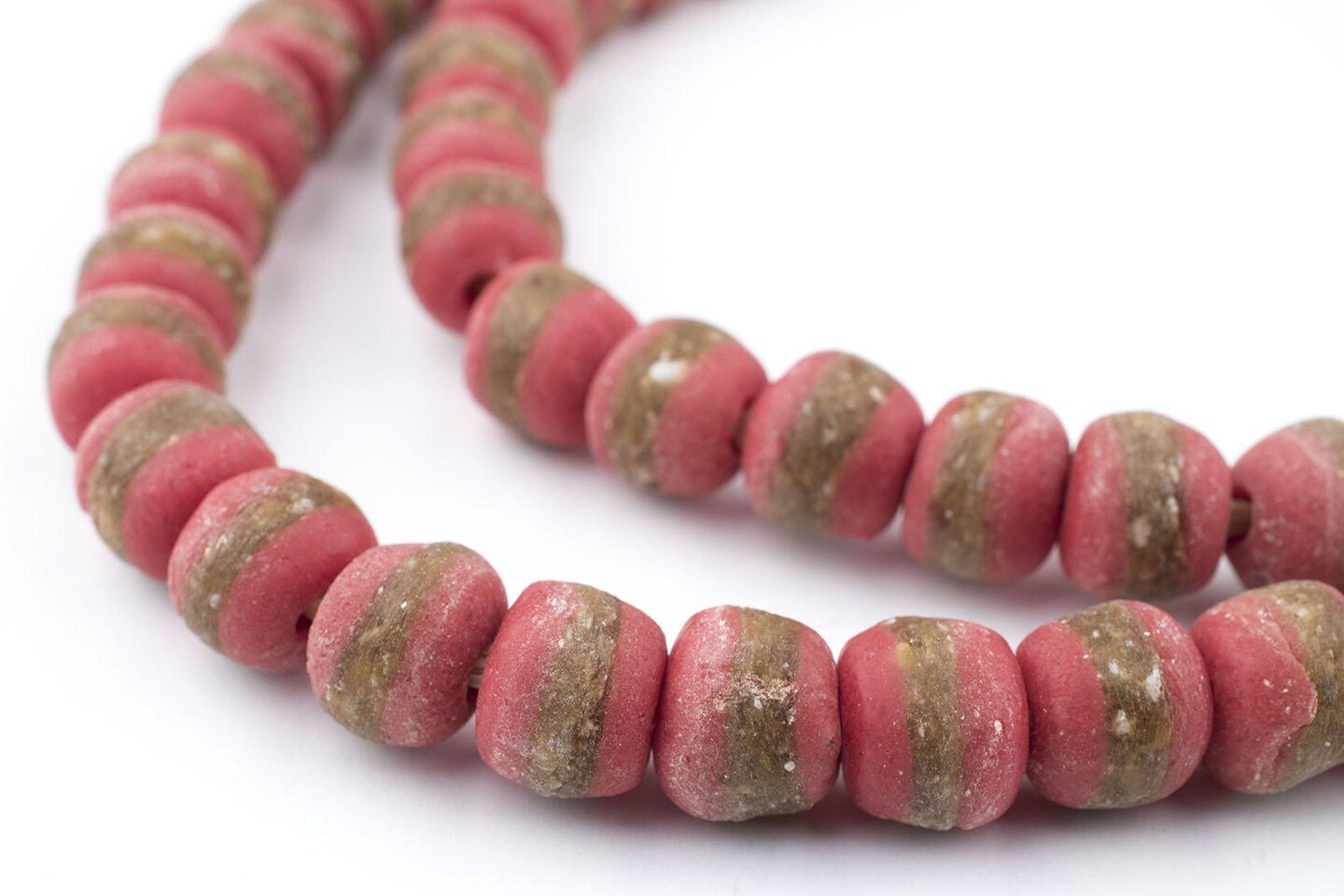 African Kente Beads Full Strand of Krobo Glass Beads The Bead