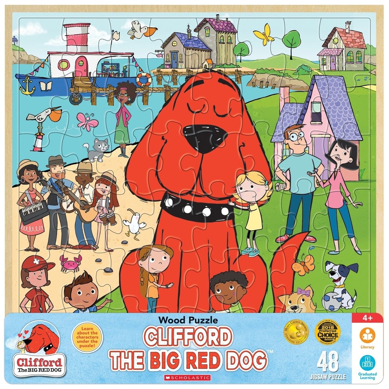 MasterPieces Clifford The Big Red Dog 48 Piece Wood Jigsaw Puzzle