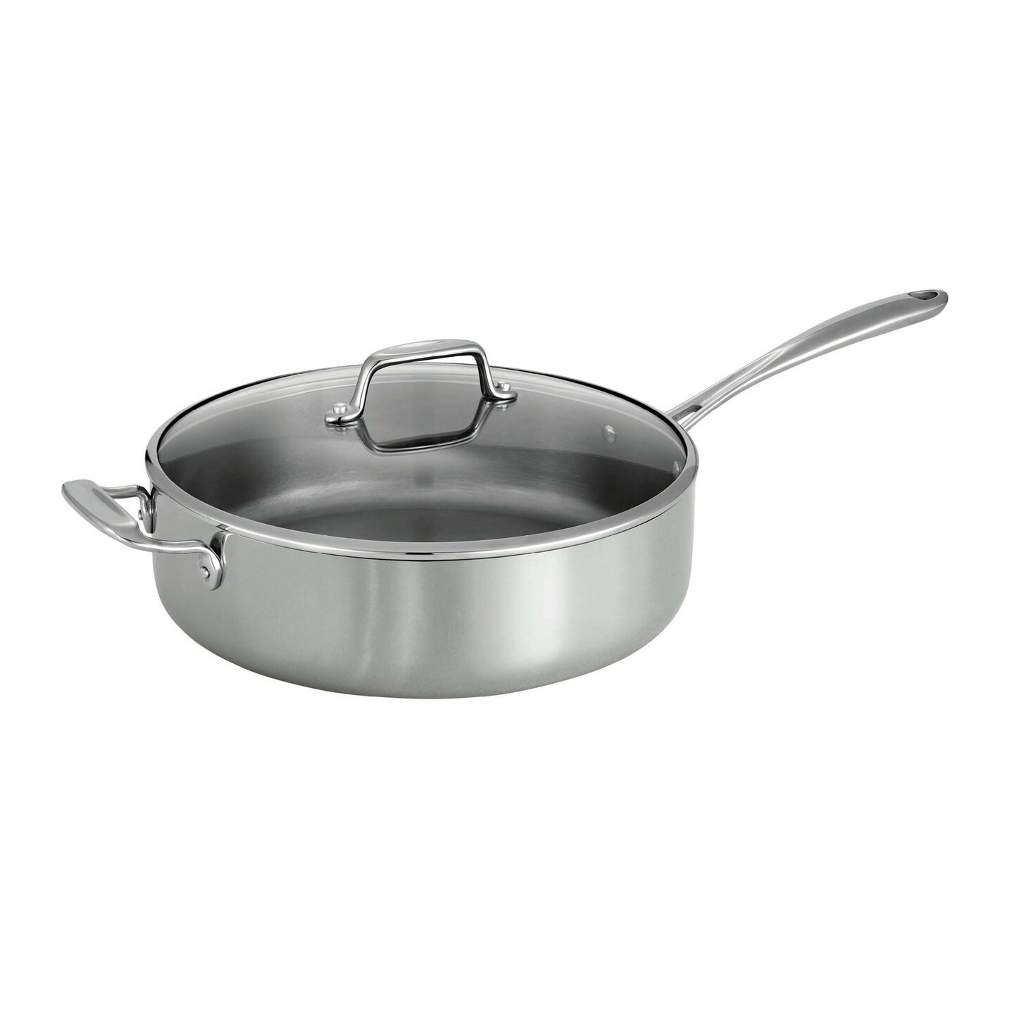 Tri-Ply Clad 6 Qt Covered Stainless Steel Deep Saut&#xE9; Pan