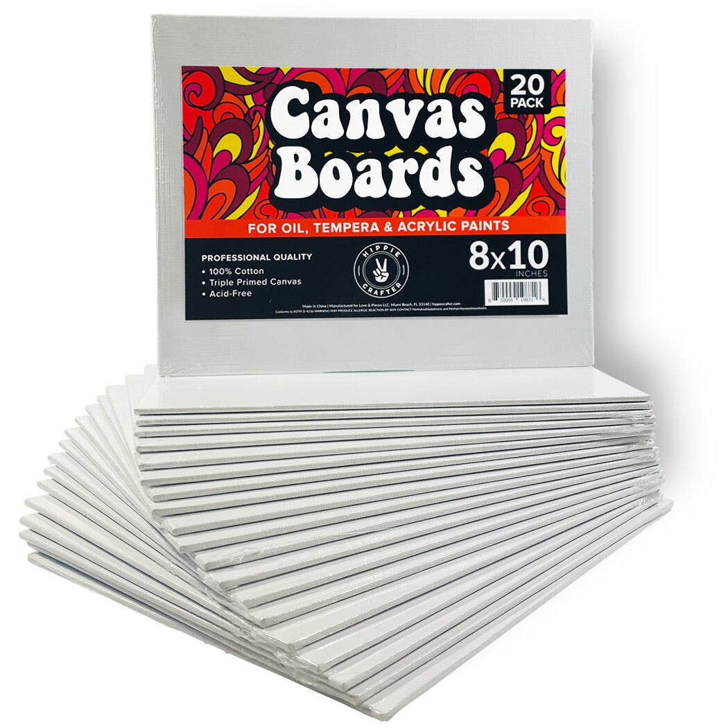 20 Pack Paint Canvases for Painting Blank Art Canvases for Painting Multipack Panels Paint Painting Supplies Painting Canvas Art Media Small Canvases for Painting Flat Art Board Canvas Panel