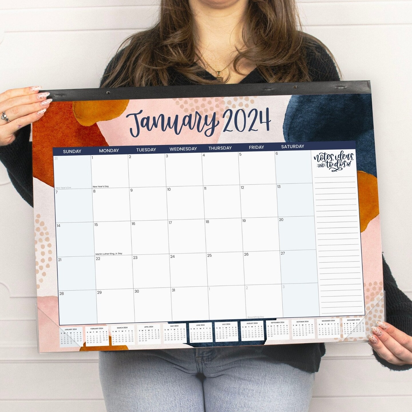 bloom daily planners 2024 Desk & Wall Calendar, 16" x 21", Seasonal
