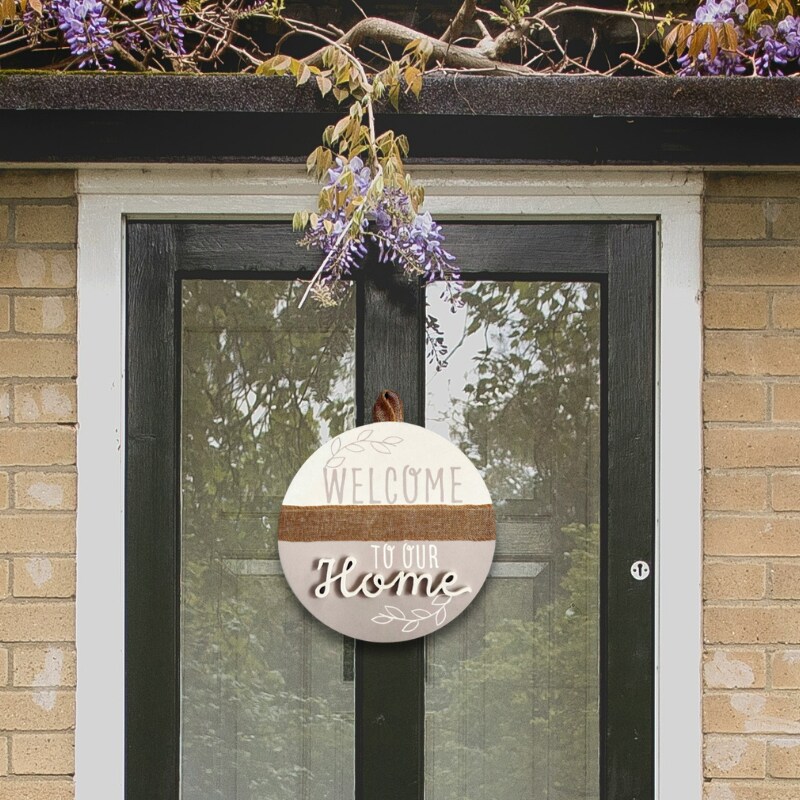 Welcome to Our Home Door Sign