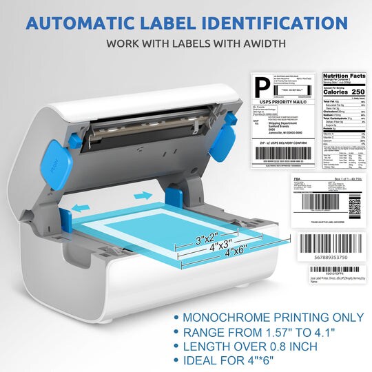Thermal Label Printer Jiose Wireless Shipping Label Printer 4x6 Desktop Barcode Label Maker