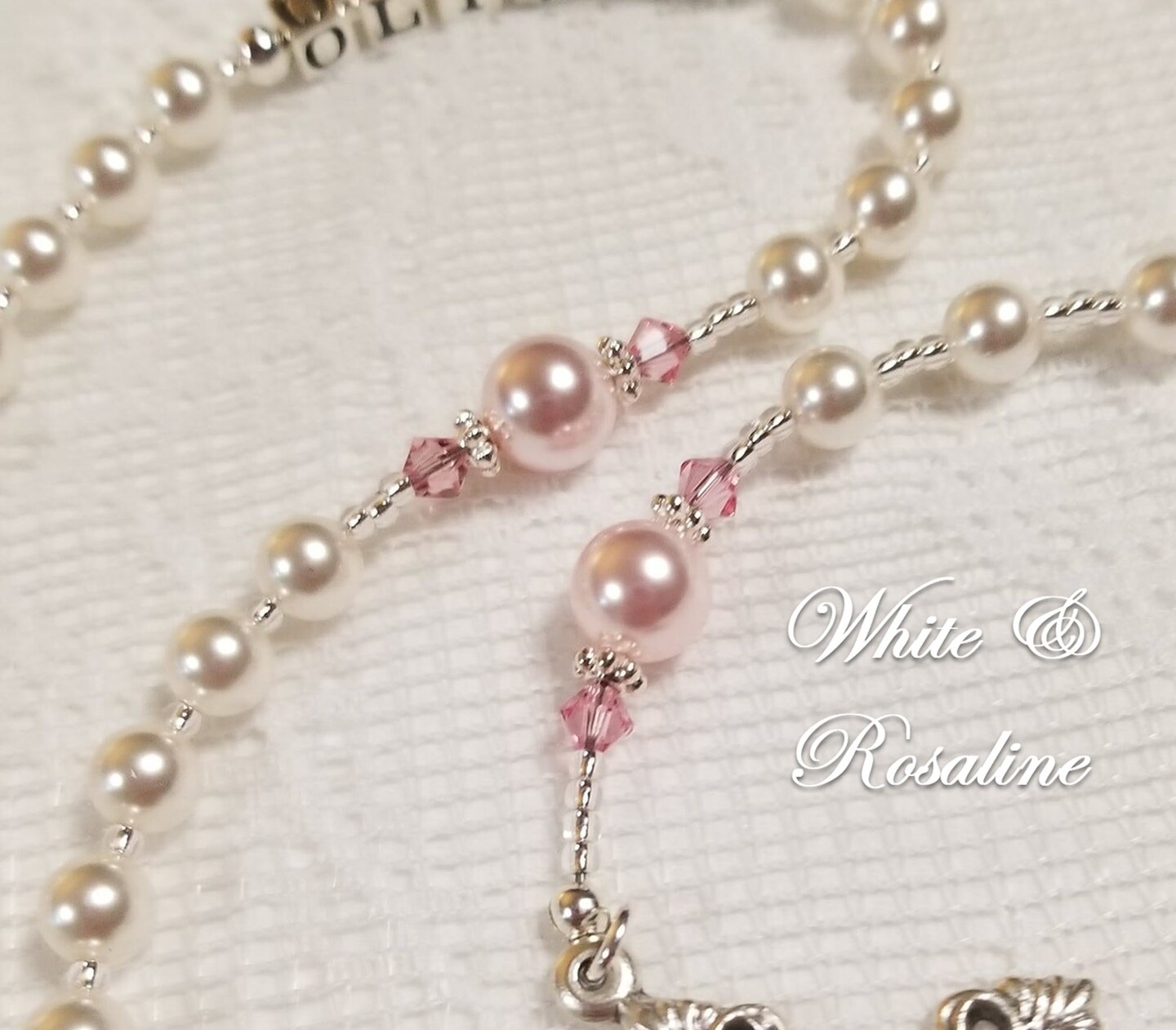 Rosary Beads - White with Rosaline Pearls | MakerPlace by Michaels