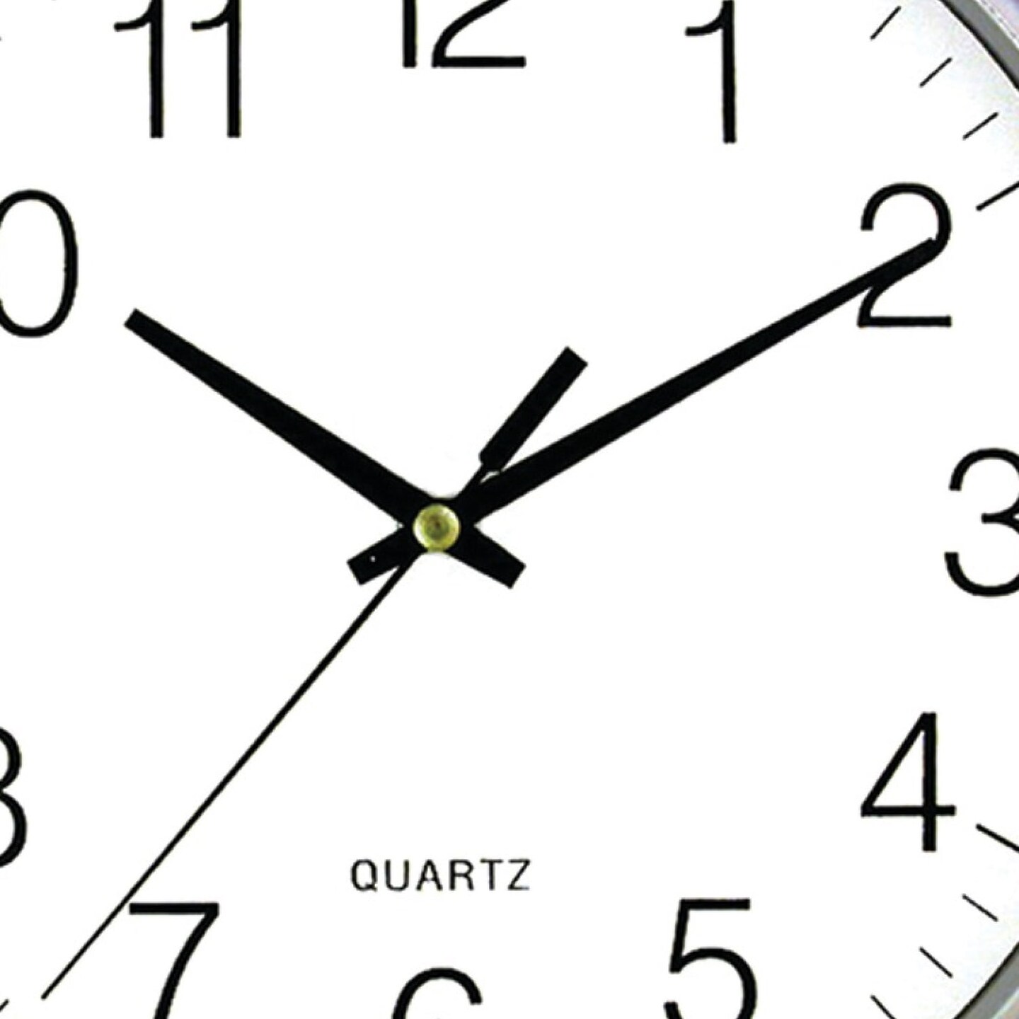 Timekeeper 13&#x22; Chrome Bezel Round Wall Clock