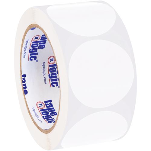 Tape Logic Inventory Circle Labels, 2&#x22;, White, 500/Roll