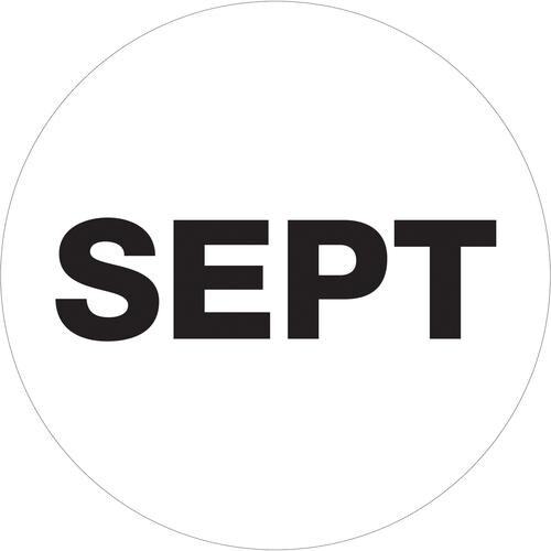 Tape Logic Months of the Year Labels, &#x22;SEPT, 1&#x22; Circle, White, 500/Roll