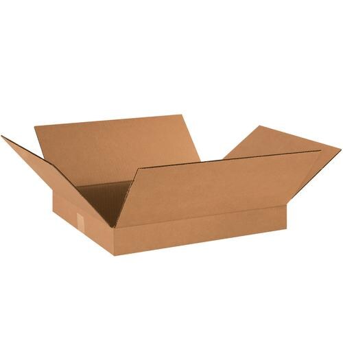 MyBoxSupply 18 x 16 x 2" Flat Corrugated Boxes, 25 Per Bundle