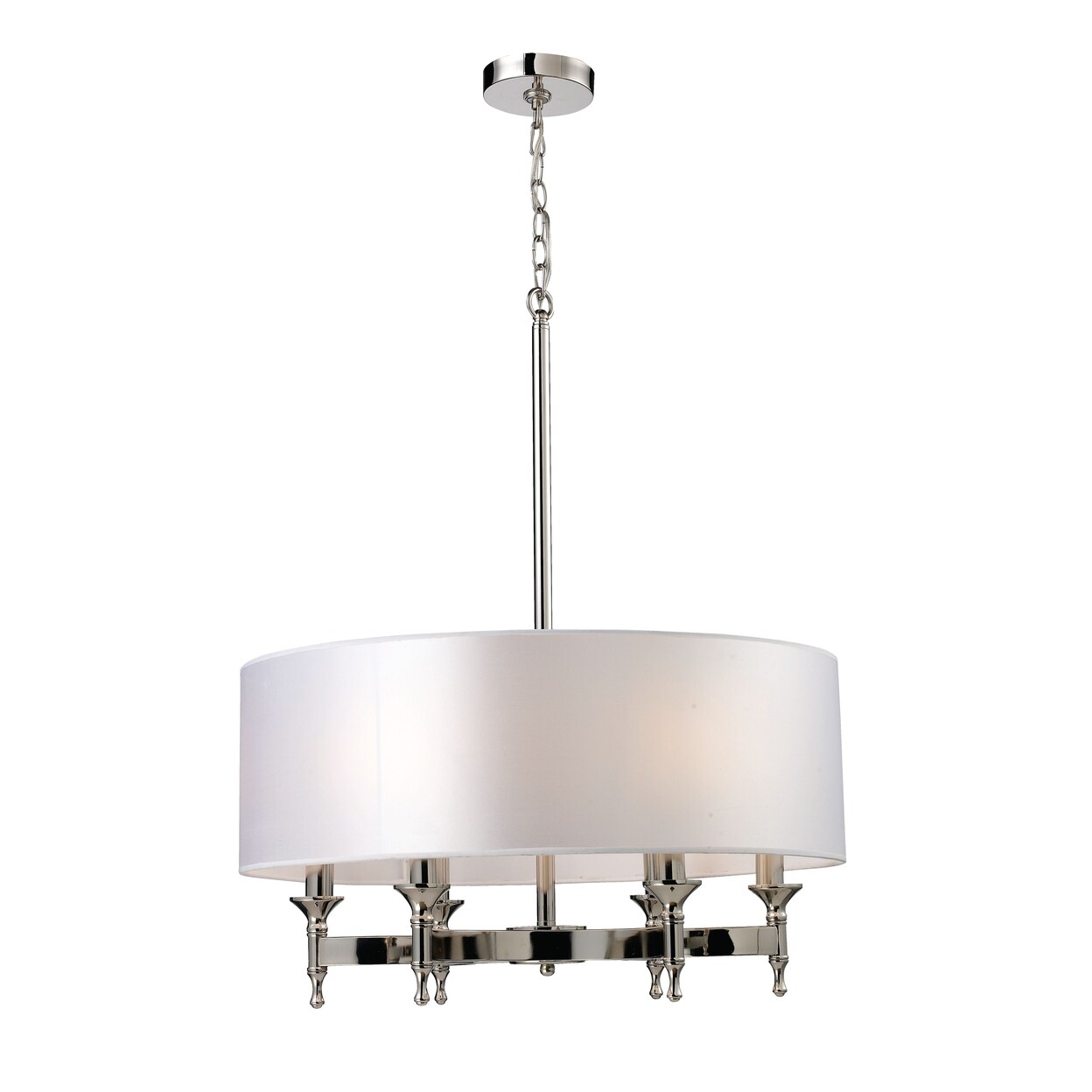 Pembroke 24 Wide 6-Light Chandelier - Polished Nickel