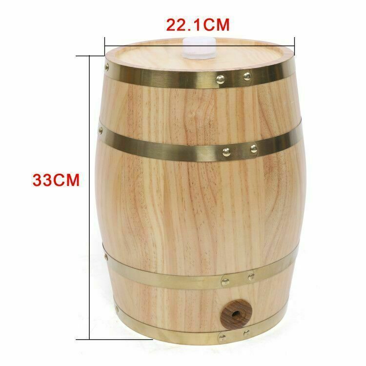 Kitcheniva 10L Barrel Cask Wooden Wine Dispenser Storage