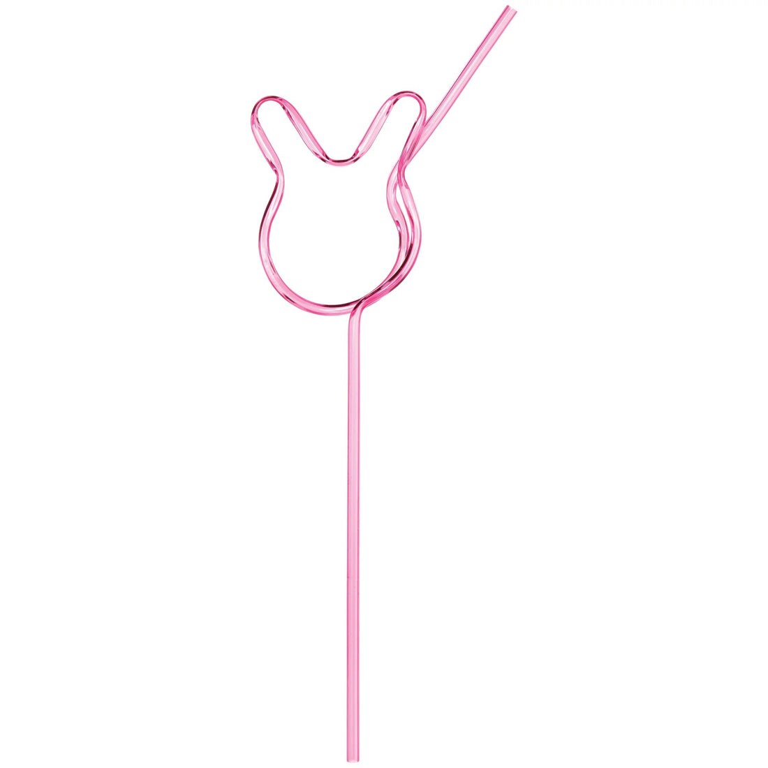 Bunny Shaped Fun Straw - Pink 2ct