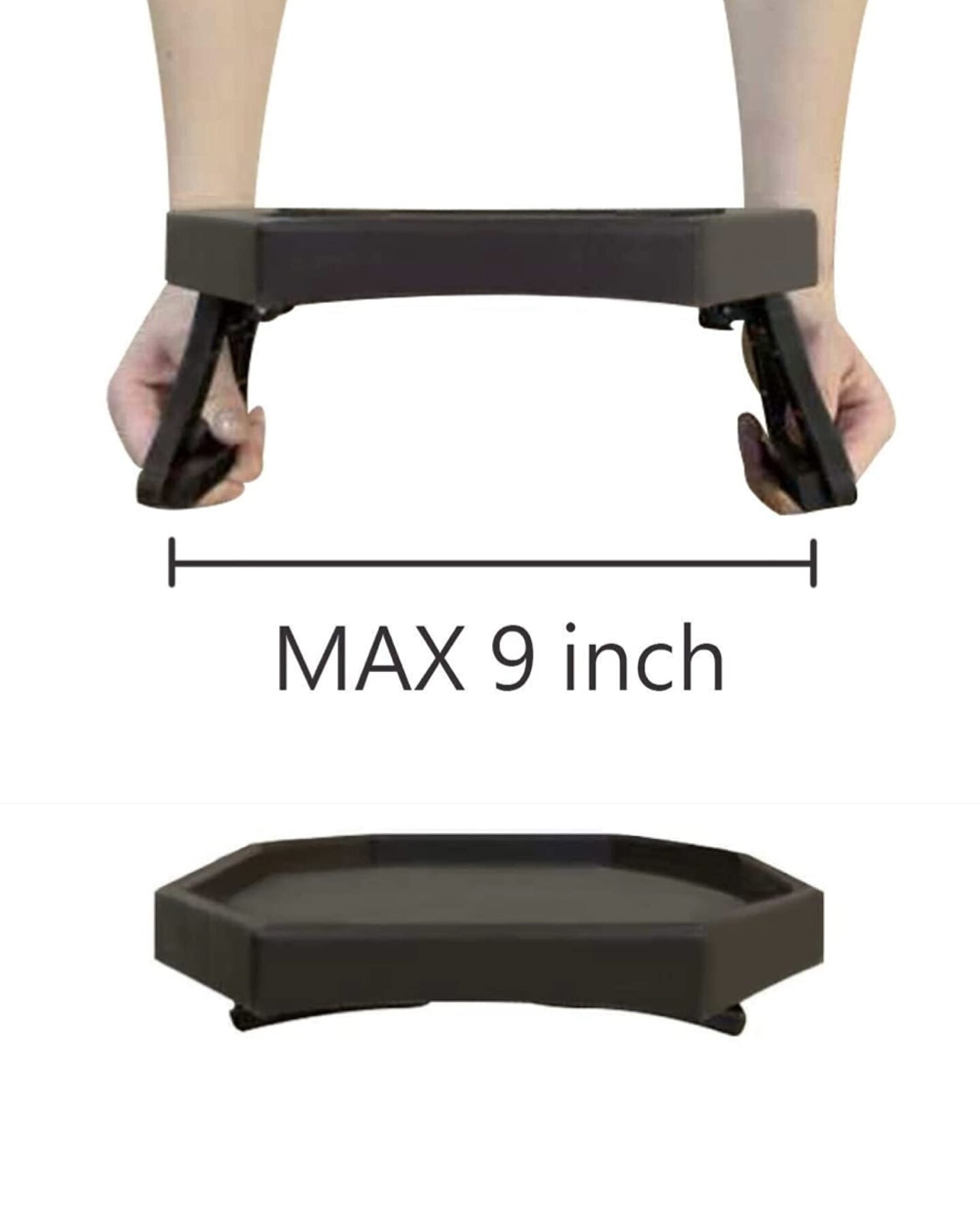 Sofa Arm Clip Table, Armrest Tray Table, Drinks/Remote Control/Snacks Holder … (Cherry Brown)