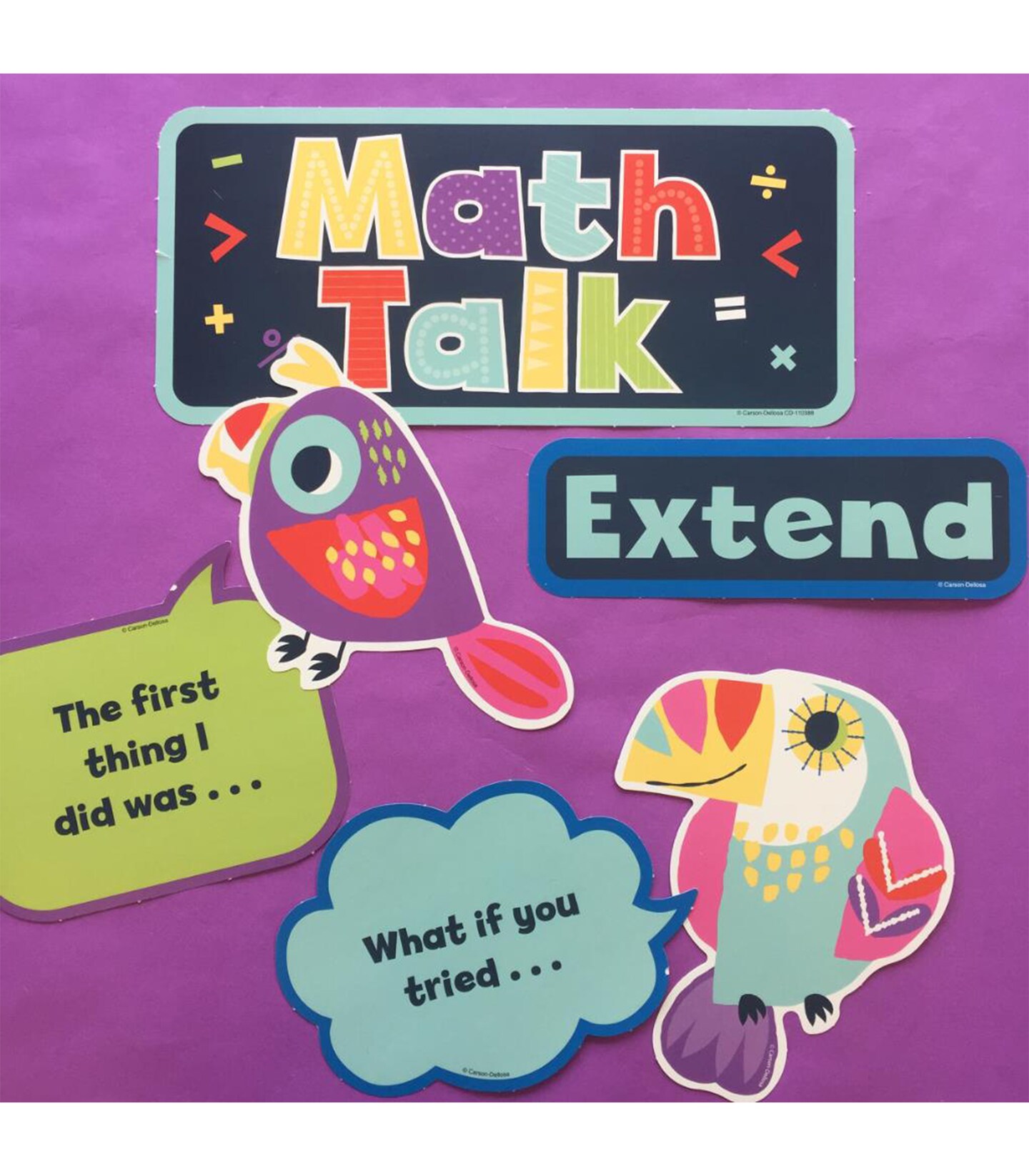Carson Dellosa Education Math Talk Mini Bulletin Board Set