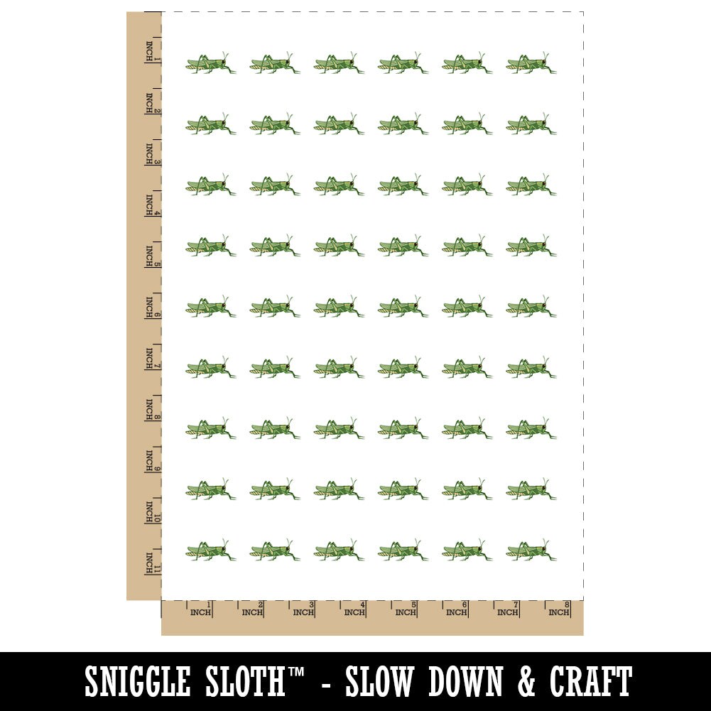 Grasshopper Insect Solid Temporary Tattoo Water Resistant Fake Body Art Set Collection (1 Sheet)
