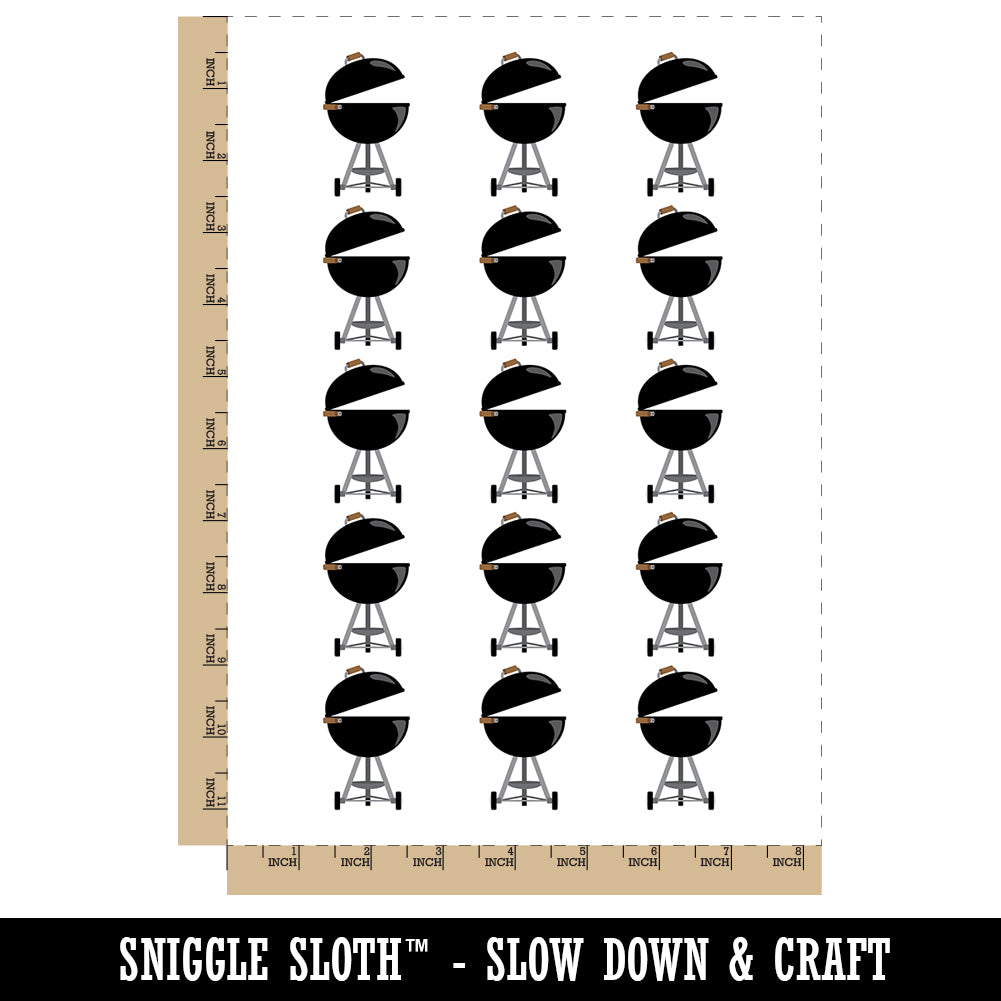 BBQ Barbecue Grill Temporary Tattoo Water Resistant Fake Body Art Set Collection (1 Sheet)