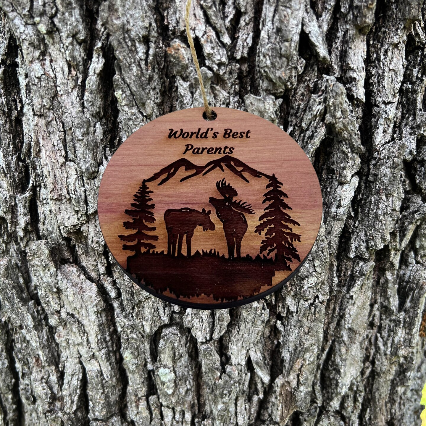 Moose - Cedar Ornament Moose - Cedar Ornament