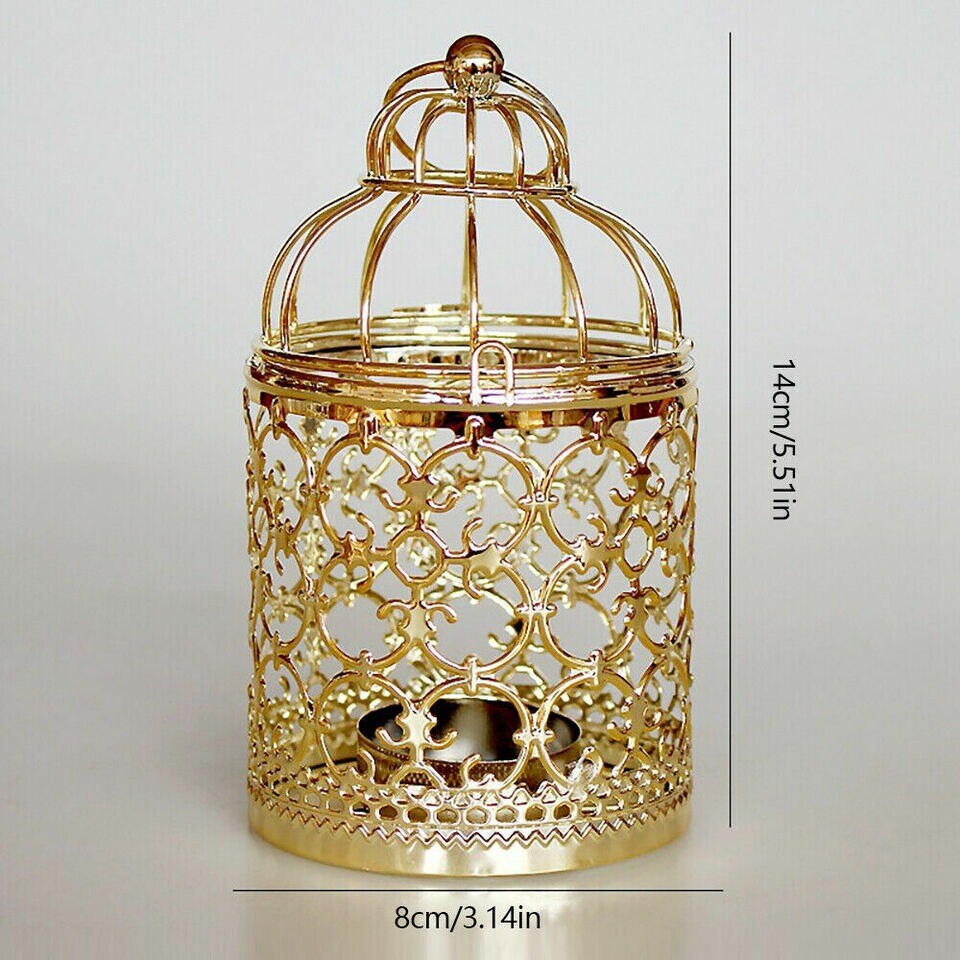 Bird cage Candle Holder Metal Tealight Home Art Decor