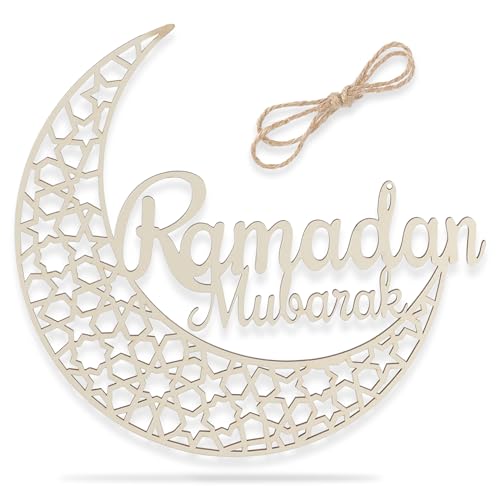 Ramadan Decorations for home - Ramadan mubarak sign (12 inches) - Ramadan Decorations for home - Ramadan decor - Ramadan gifts - Ramadan door decoration - Ramadan sign