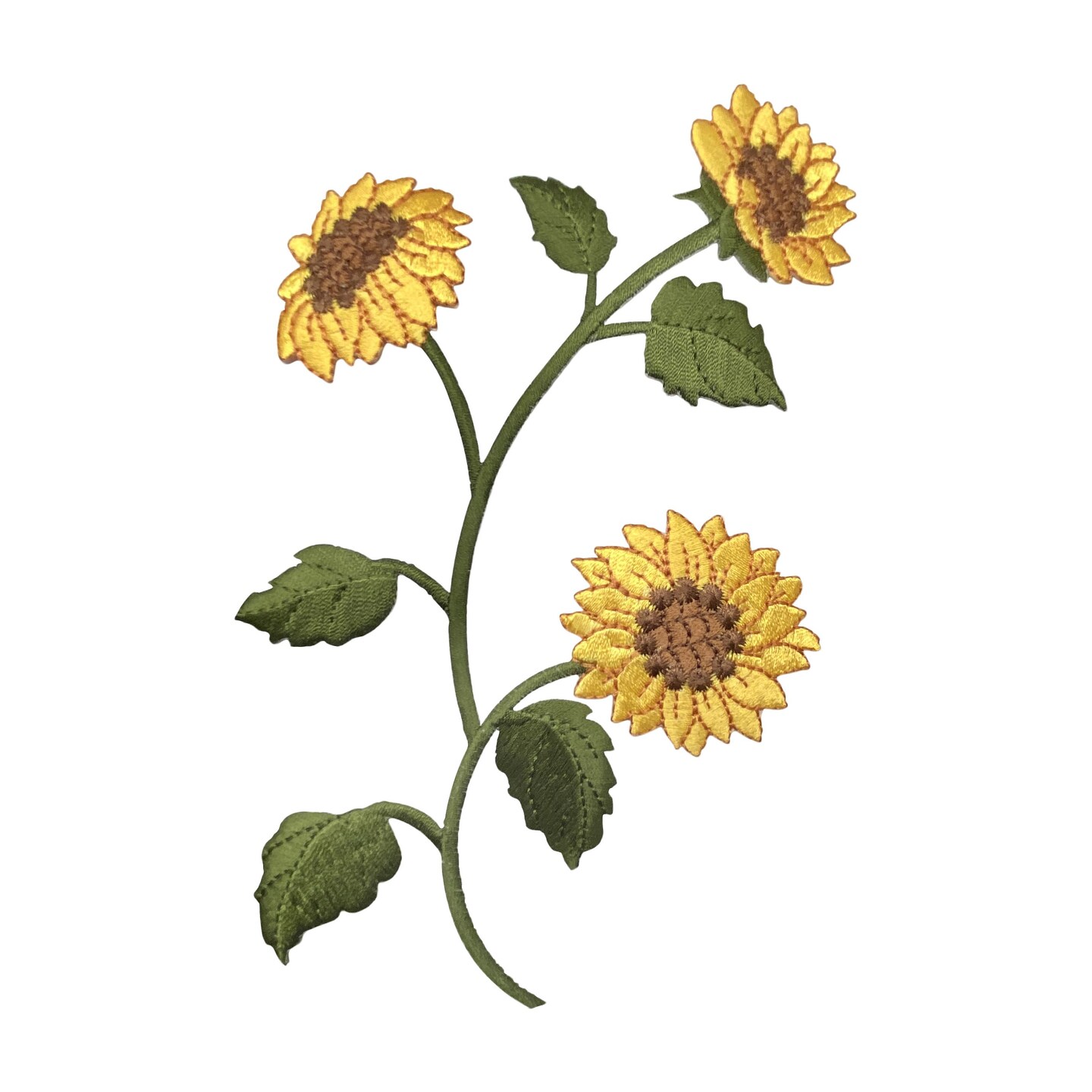 Sunflower Group, Flowers, Embroidered, Iron on Patch