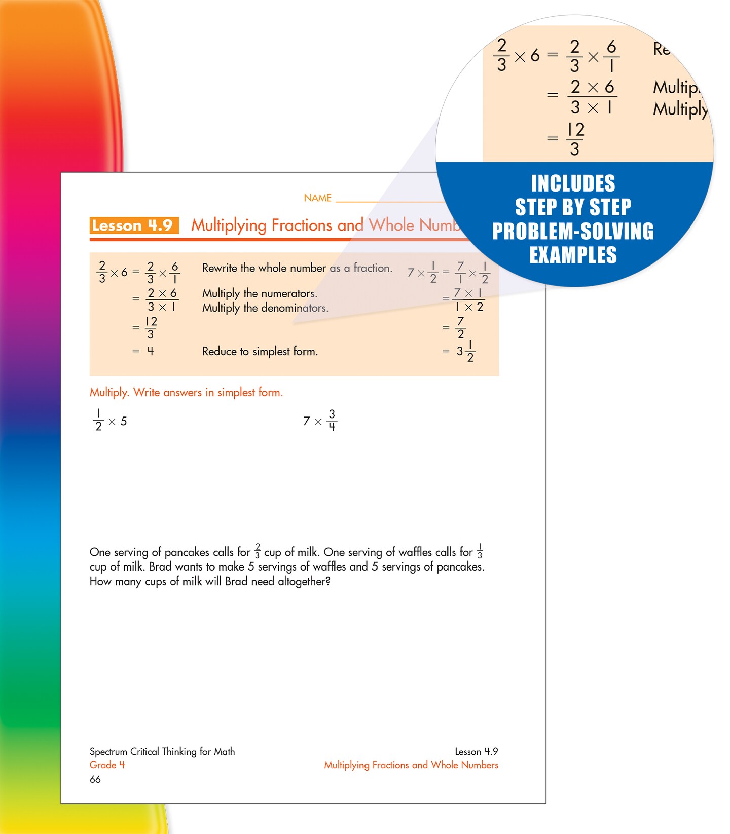 Spectrum Grade 4 Critical Thinking for Math Workbook, Multiplication, Division, Fractions, Decimals, Geometry, and More Mathematics, Classroom or Homeschool Curriculum