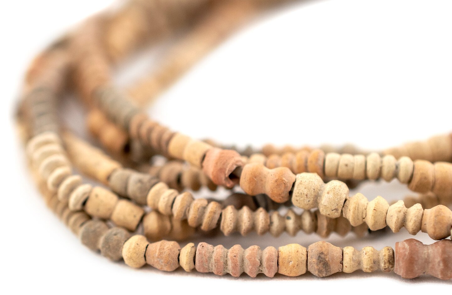 TheBeadChest Mali Clay Beads 3mm African Brown Seed 22 Inch Strand Handmade